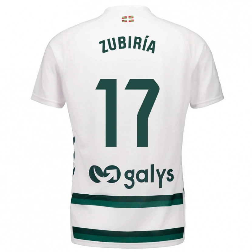Danxen Niño Camiseta Iker Zubiría #17 Blanco Verde 2ª Equipación 2025/26 La Camisa
