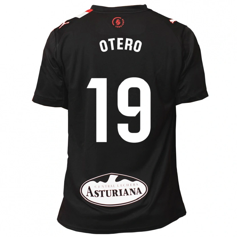 Danxen Niño Camiseta Juan Otero #19 Negro Blanco 2ª Equipación 2025/26 La Camisa