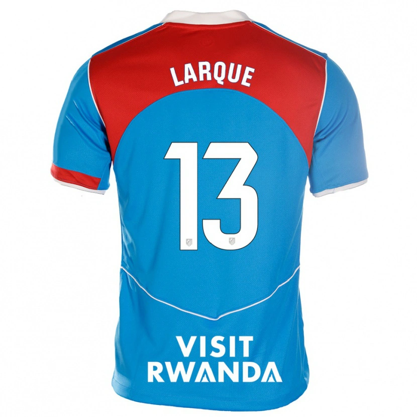 Danxen Niño Camiseta Patricia Larqué #13 Azul Blanco Equipación Tercera 2025/26 La Camisa