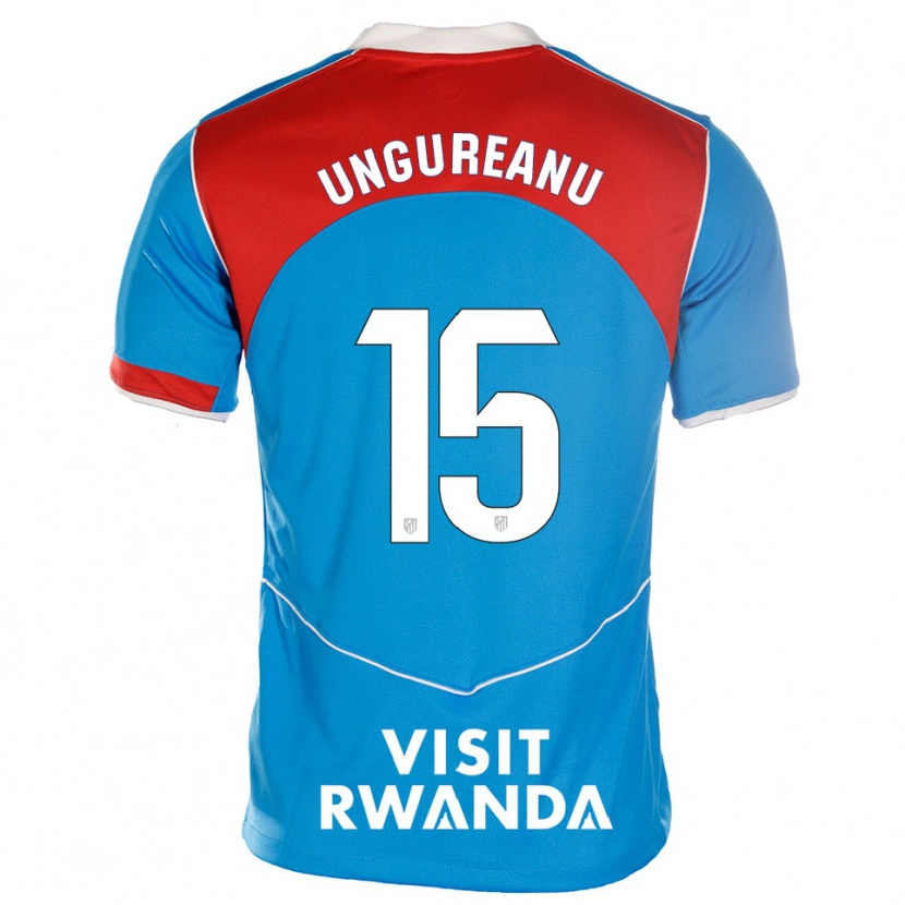 Danxen Niño Camiseta Bogdan Ungureanu #15 Azul Blanco Equipación Tercera 2025/26 La Camisa