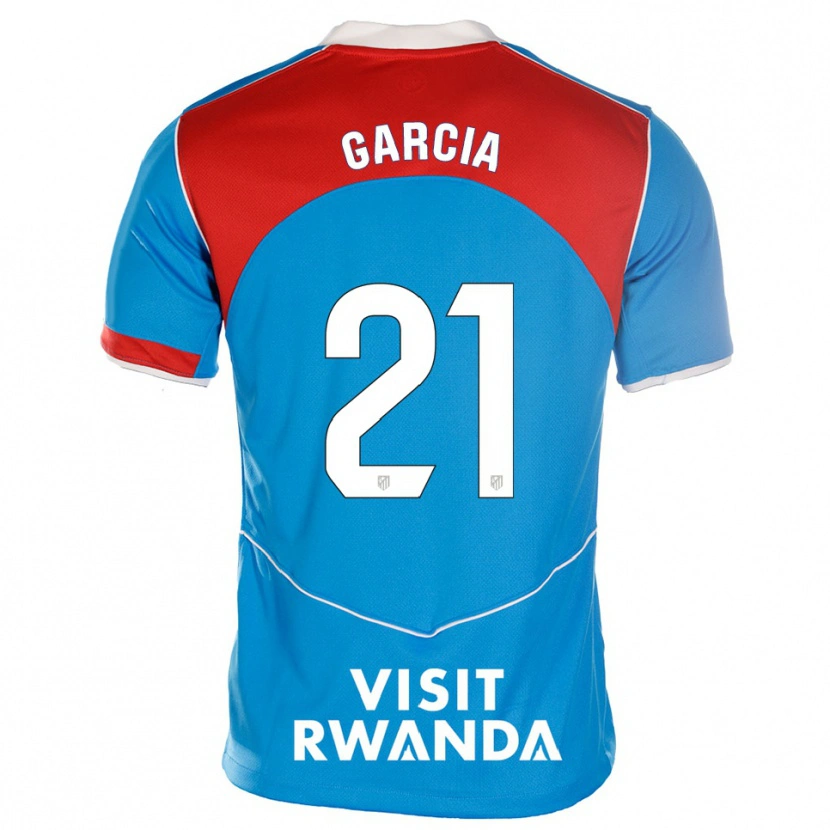 Danxen Niño Camiseta Sheila Garcia #21 Azul Blanco Equipación Tercera 2025/26 La Camisa