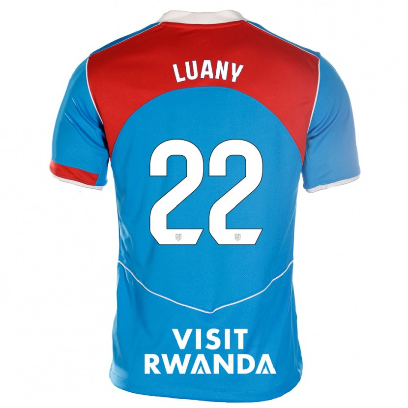 Danxen Niño Camiseta Luany Vitória Da Silva Rosa #22 Azul Blanco Equipación Tercera 2025/26 La Camisa