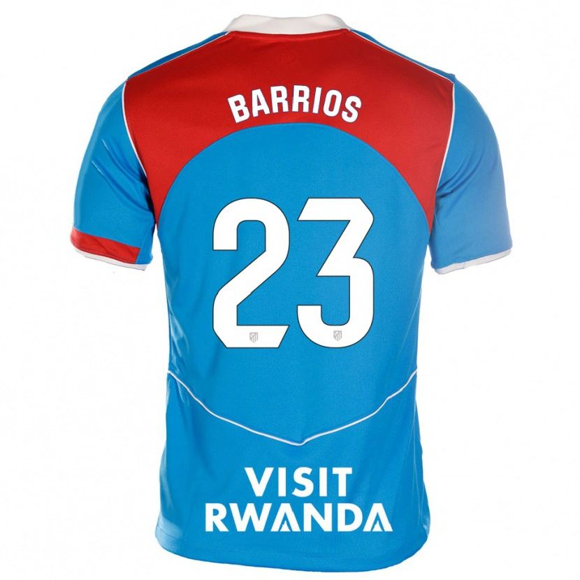 Danxen Niño Camiseta Jesus Barrios #23 Azul Blanco Equipación Tercera 2025/26 La Camisa