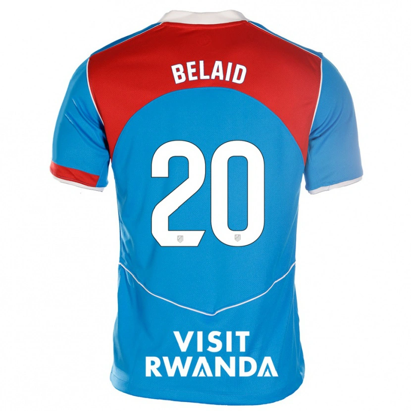 Danxen Niño Camiseta Rayane Belaid #20 Azul Blanco Equipación Tercera 2025/26 La Camisa