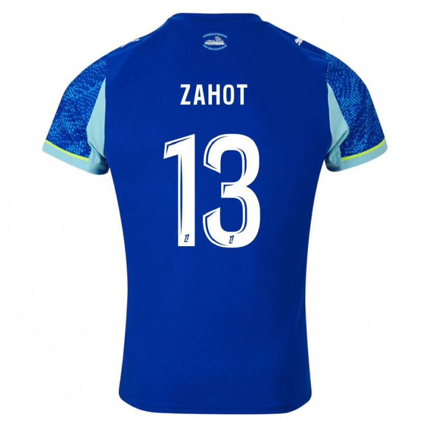 Danxen Niño Camiseta Sarah Zahot #13 Celeste Blanco Equipación Tercera 2025/26 La Camisa