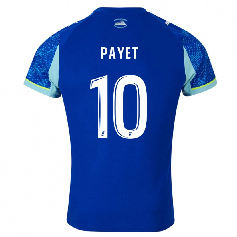 Danxen Niño Camiseta Dimitri Payet #10 Celeste Blanco Equipación Tercera 2025/26 La Camisa