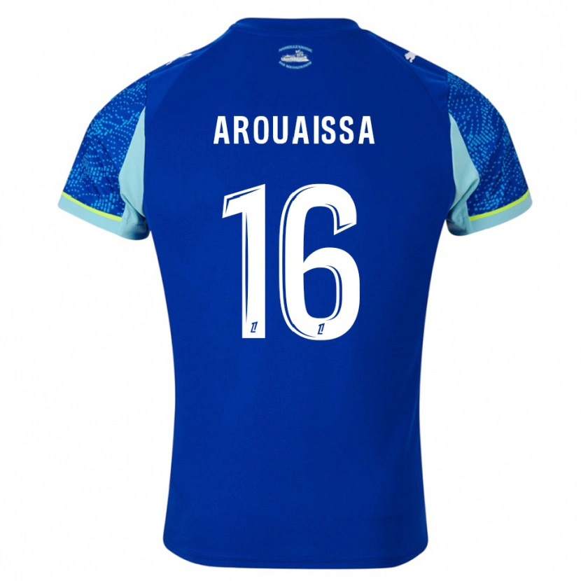 Danxen Niño Camiseta Ines Arouaissa #16 Celeste Blanco Equipación Tercera 2025/26 La Camisa