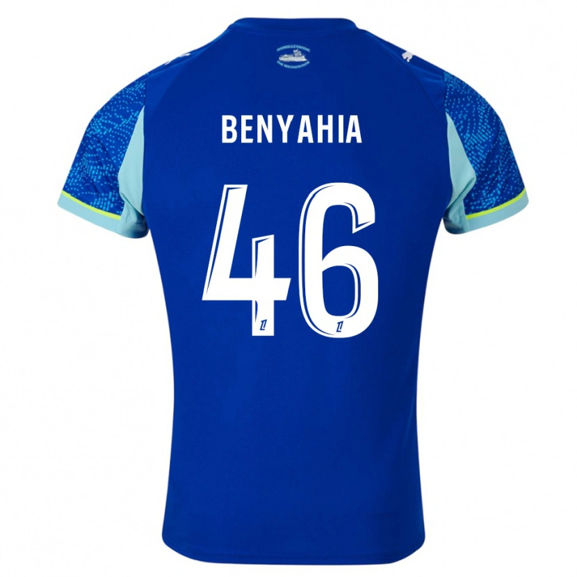 Danxen Niño Camiseta Aylan Benyahia-Tani #46 Celeste Blanco Equipación Tercera 2025/26 La Camisa