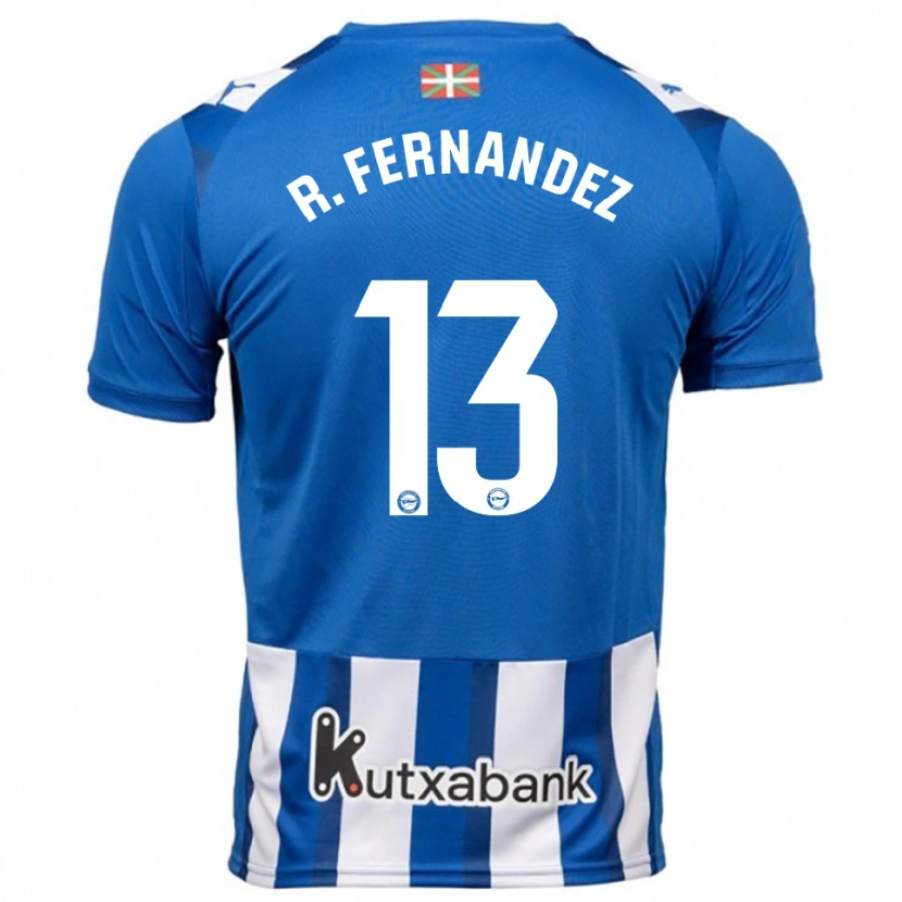 Danxen Hombre Camiseta Raúl Fernández #13 Azul Blanco 1ª Equipación 2025/26 La Camisa