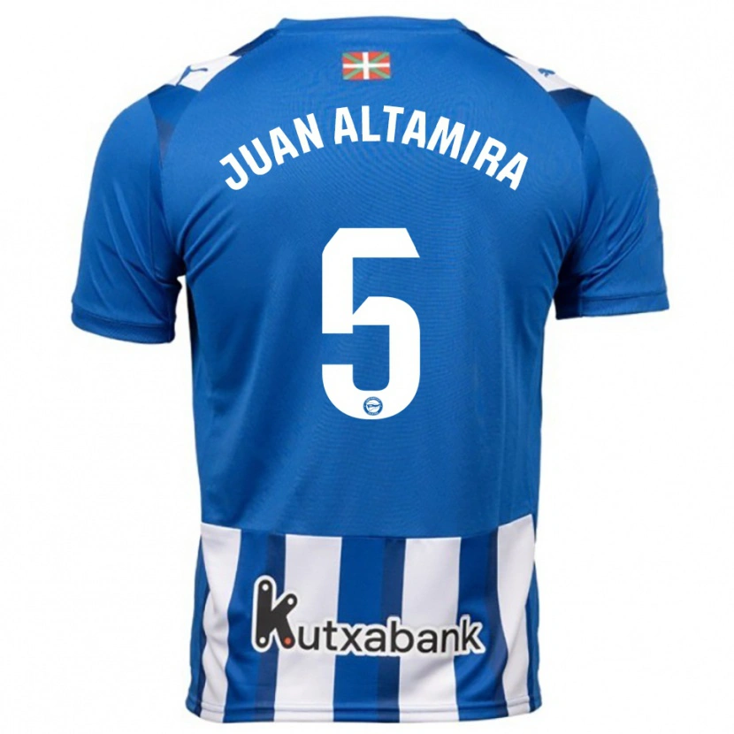 Danxen Hombre Camiseta Ines Juan Altamira #5 Azul Blanco 1ª Equipación 2025/26 La Camisa