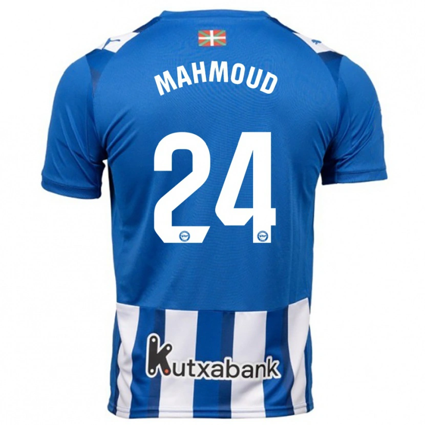 Danxen Hombre Camiseta Abdallahi Mahmoud #24 Azul Blanco 1ª Equipación 2025/26 La Camisa