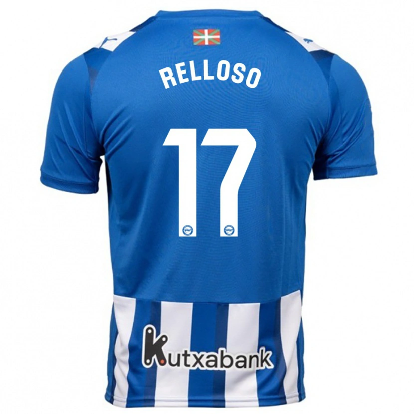 Danxen Hombre Camiseta Mikel Relloso #17 Azul Blanco 1ª Equipación 2025/26 La Camisa