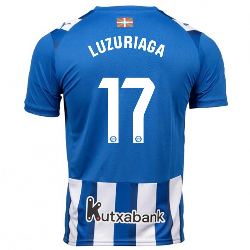 Danxen Hombre Camiseta Judith Luzuriaga #17 Azul Blanco 1ª Equipación 2025/26 La Camisa