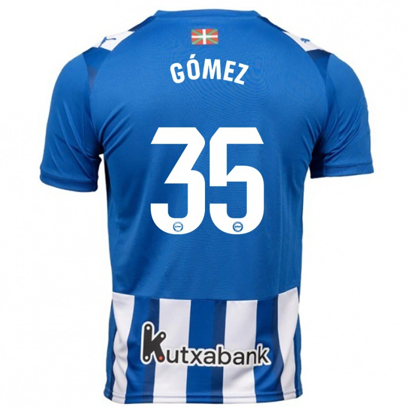 Danxen Hombre Camiseta Jorge Gómez #35 Azul Blanco 1ª Equipación 2025/26 La Camisa