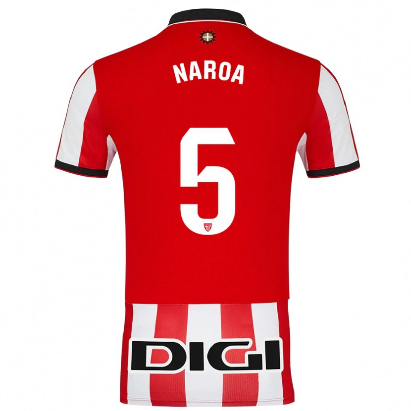 Danxen Hombre Camiseta Naroa #5 Rojo Blanco 1ª Equipación 2025/26 La Camisa