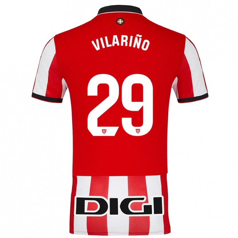 Danxen Hombre Camiseta Maitane Vilariño Mendinueta #29 Rojo Blanco 1ª Equipación 2025/26 La Camisa