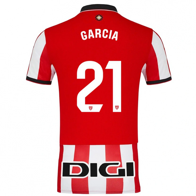 Danxen Hombre Camiseta Beñat García #21 Rojo Blanco 1ª Equipación 2025/26 La Camisa