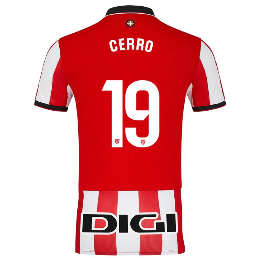 Danxen Hombre Camiseta Mariana Cerro Galán #19 Rojo Blanco 1ª Equipación 2025/26 La Camisa
