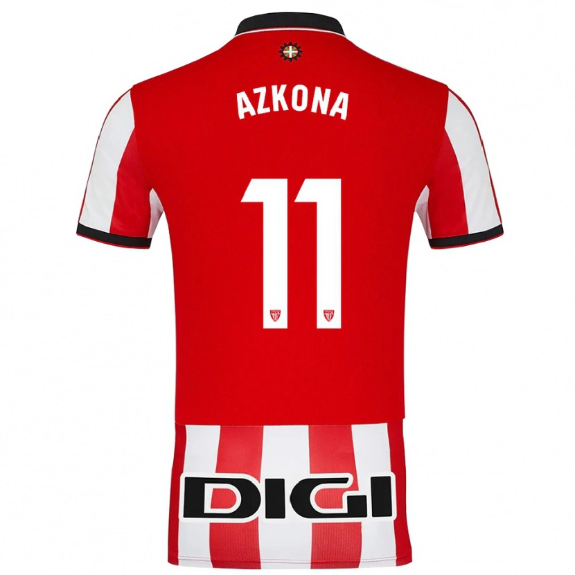 Danxen Hombre Camiseta Ane Azkona Fuente #11 Rojo Blanco 1ª Equipación 2025/26 La Camisa