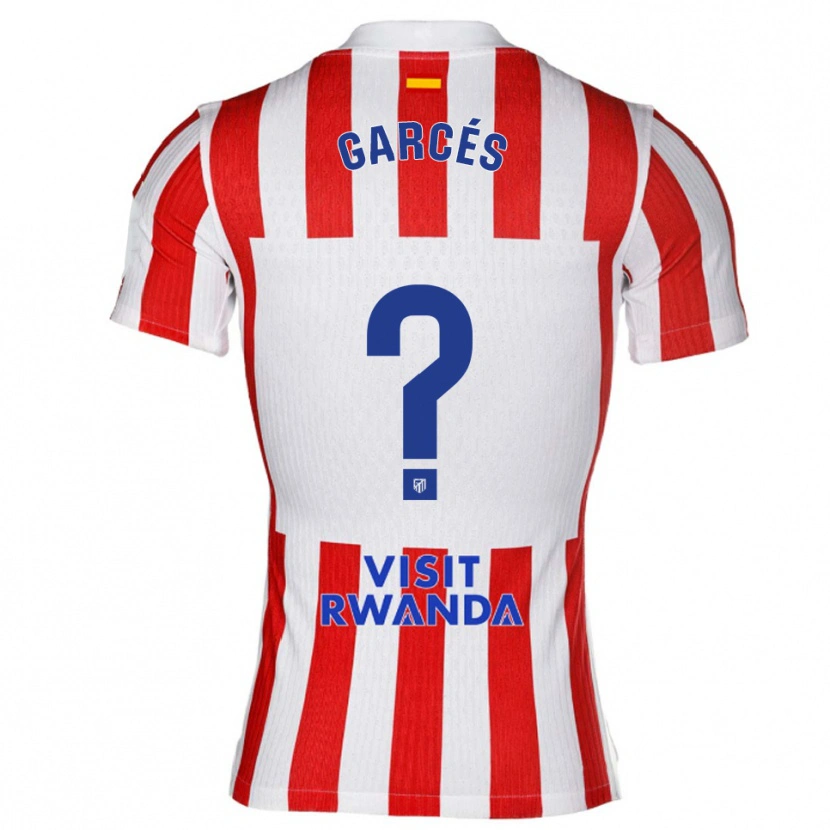 Danxen Hombre Camiseta Borja Garcés #0 Rojo Blanco 1ª Equipación 2025/26 La Camisa