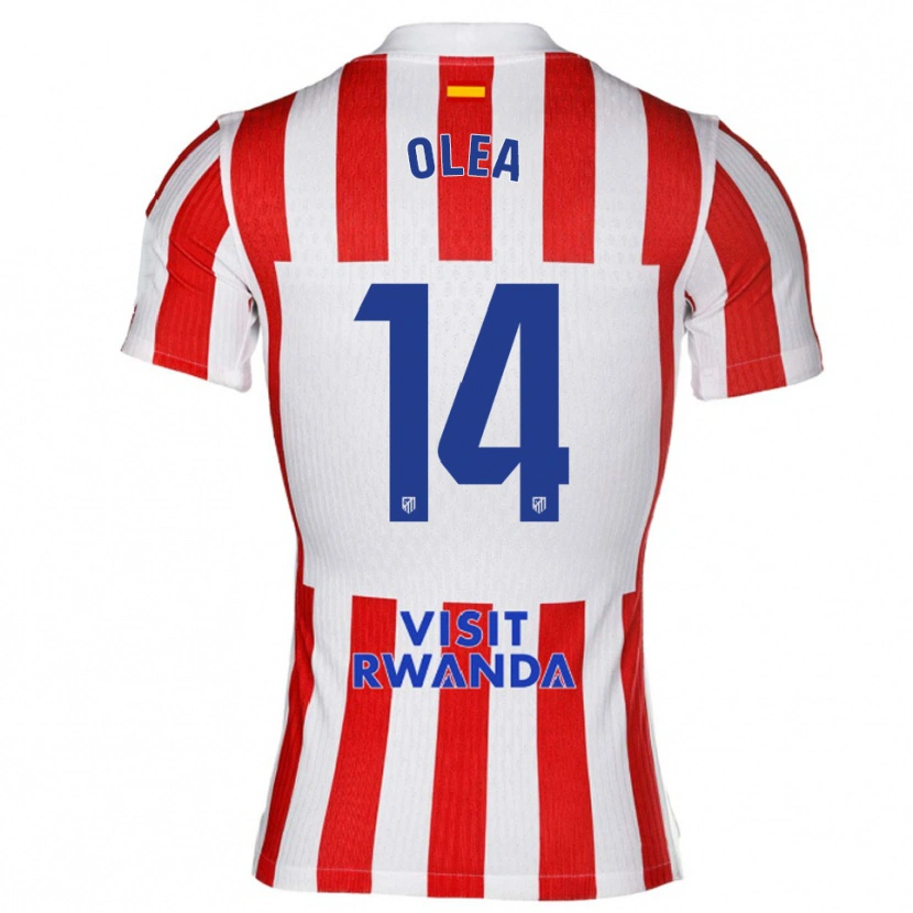 Danxen Hombre Camiseta Rubén Olea #14 Rojo Blanco 1ª Equipación 2025/26 La Camisa