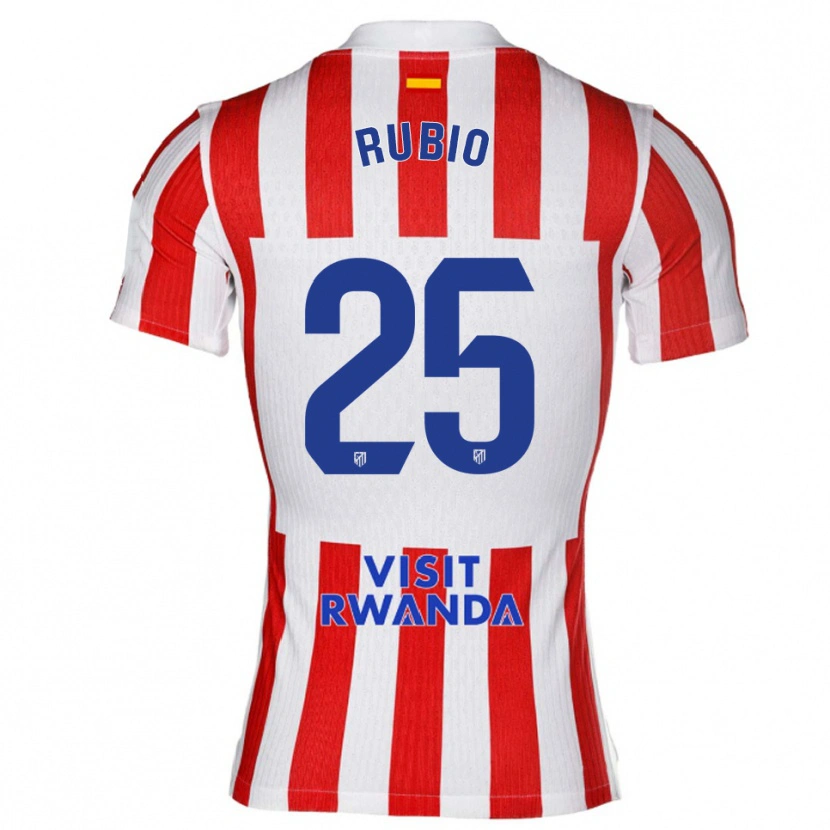 Danxen Hombre Camiseta Daniel Rubio #25 Rojo Blanco 1ª Equipación 2025/26 La Camisa