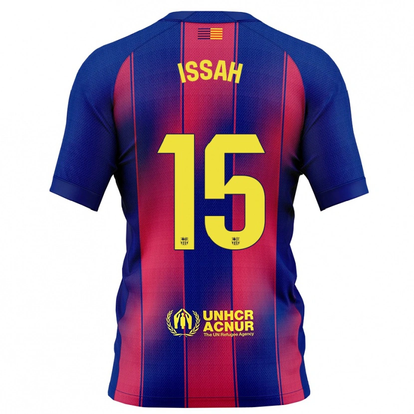Danxen Hombre Camiseta Aziz Issah #15 Azul Rojo 1ª Equipación 2025/26 La Camisa