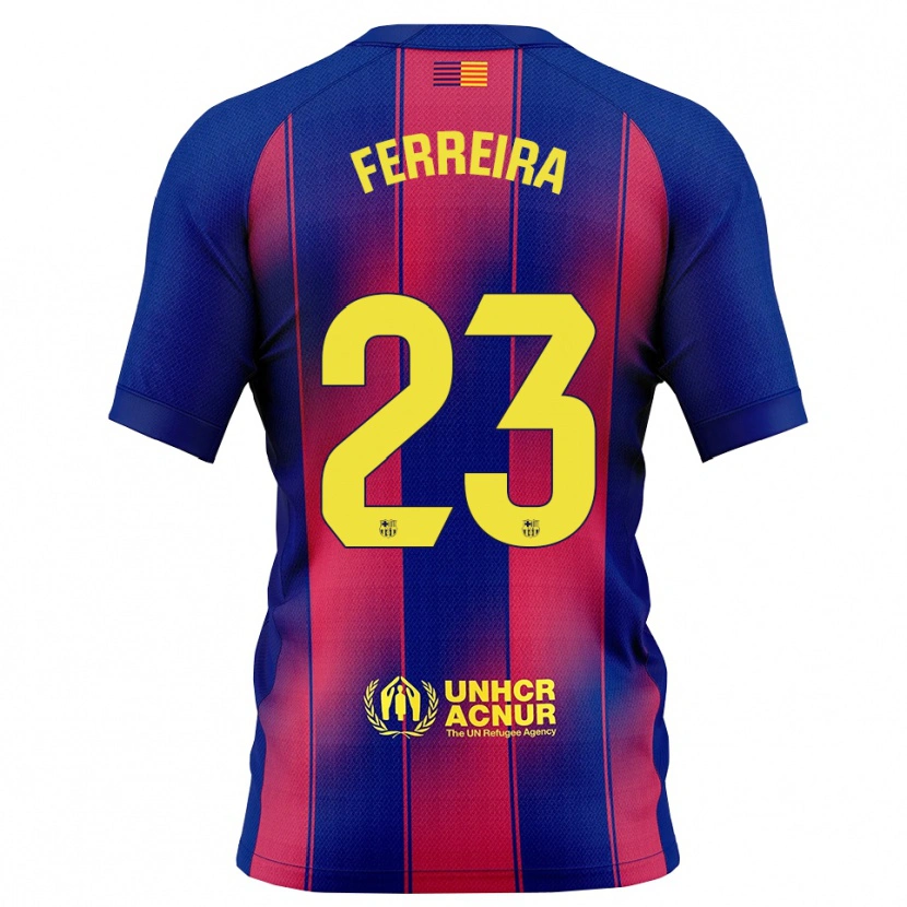 Danxen Hombre Camiseta Geyse Ferreira #23 Azul Rojo 1ª Equipación 2025/26 La Camisa