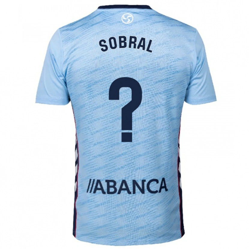 Danxen Hombre Camiseta Mateo Sobral #0 Celeste Rojo 1ª Equipación 2025/26 La Camisa
