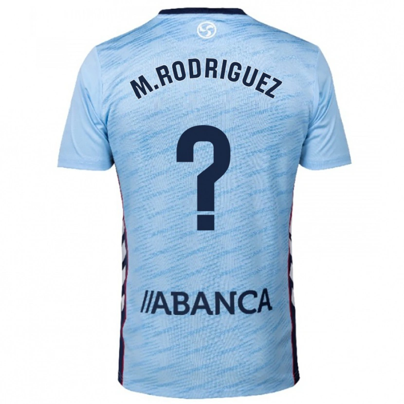 Danxen Hombre Camiseta Manu Rodríguez #0 Celeste Rojo 1ª Equipación 2025/26 La Camisa