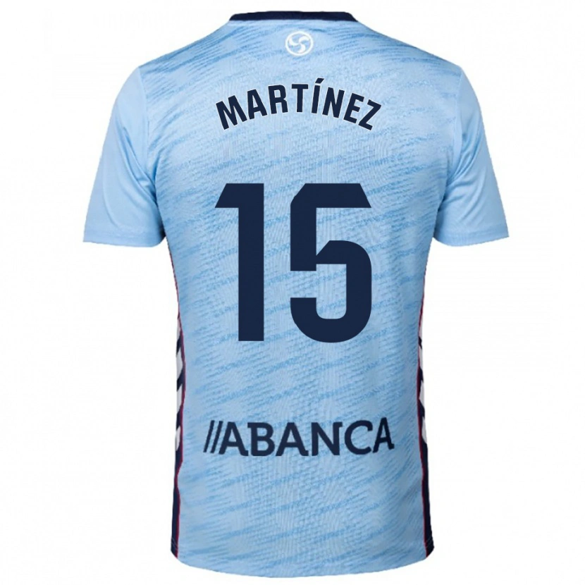 Danxen Hombre Camiseta Fer Martínez #15 Celeste Rojo 1ª Equipación 2025/26 La Camisa