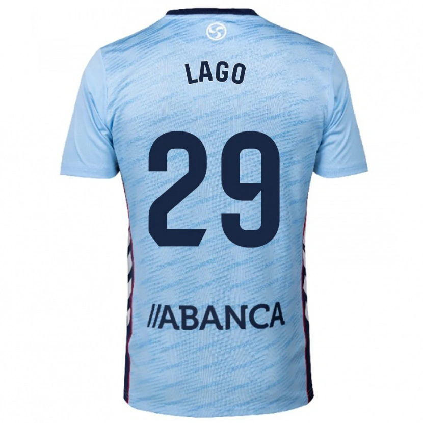 Danxen Hombre Camiseta Yoel Lago #29 Celeste Rojo 1ª Equipación 2025/26 La Camisa
