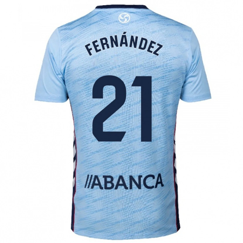 Danxen Hombre Camiseta Manu Fernández #21 Celeste Rojo 1ª Equipación 2025/26 La Camisa