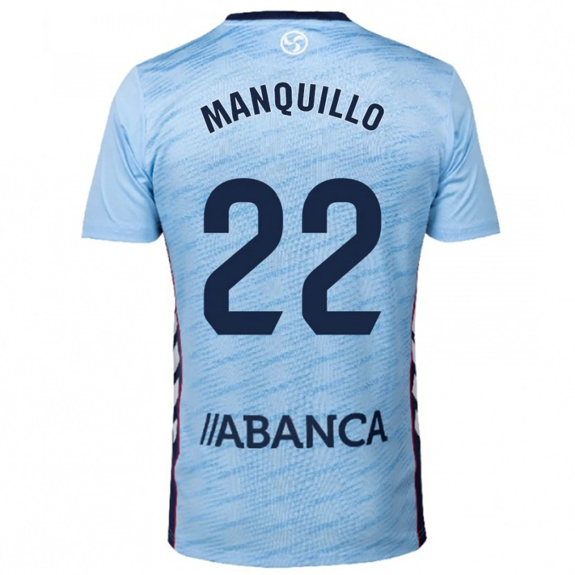 Danxen Hombre Camiseta Javier Manquillo #22 Celeste Rojo 1ª Equipación 2025/26 La Camisa
