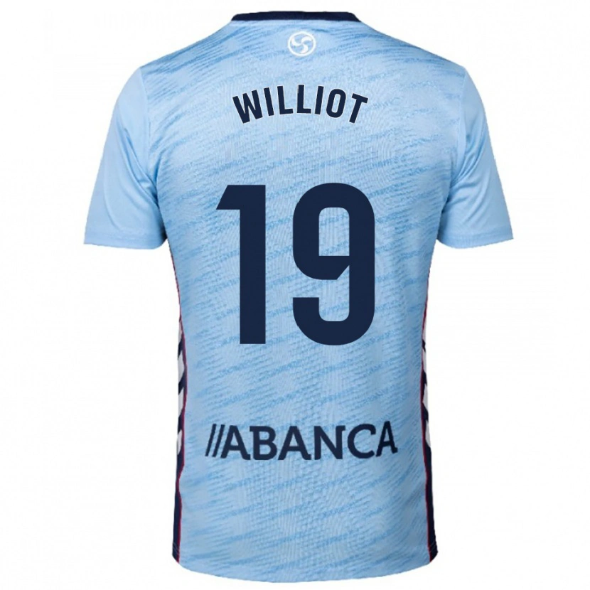 Danxen Hombre Camiseta Williot Swedberg #19 Celeste Rojo 1ª Equipación 2025/26 La Camisa