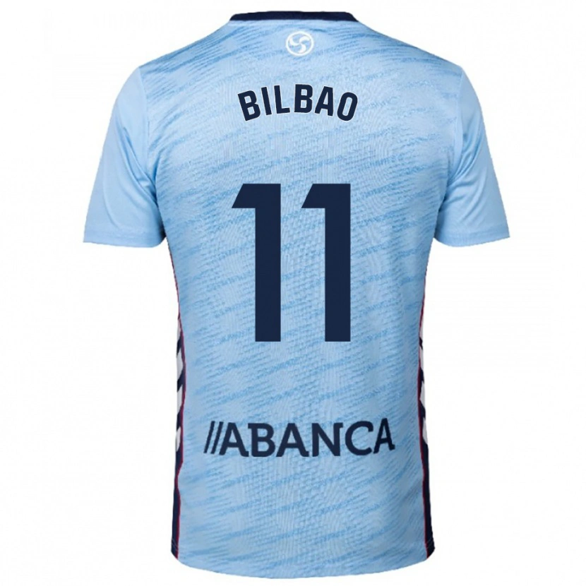 Danxen Hombre Camiseta Luis Bilbao #11 Celeste Rojo 1ª Equipación 2025/26 La Camisa