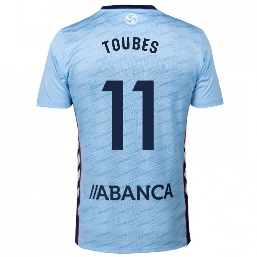Danxen Hombre Camiseta Ana Toubes #11 Celeste Rojo 1ª Equipación 2025/26 La Camisa