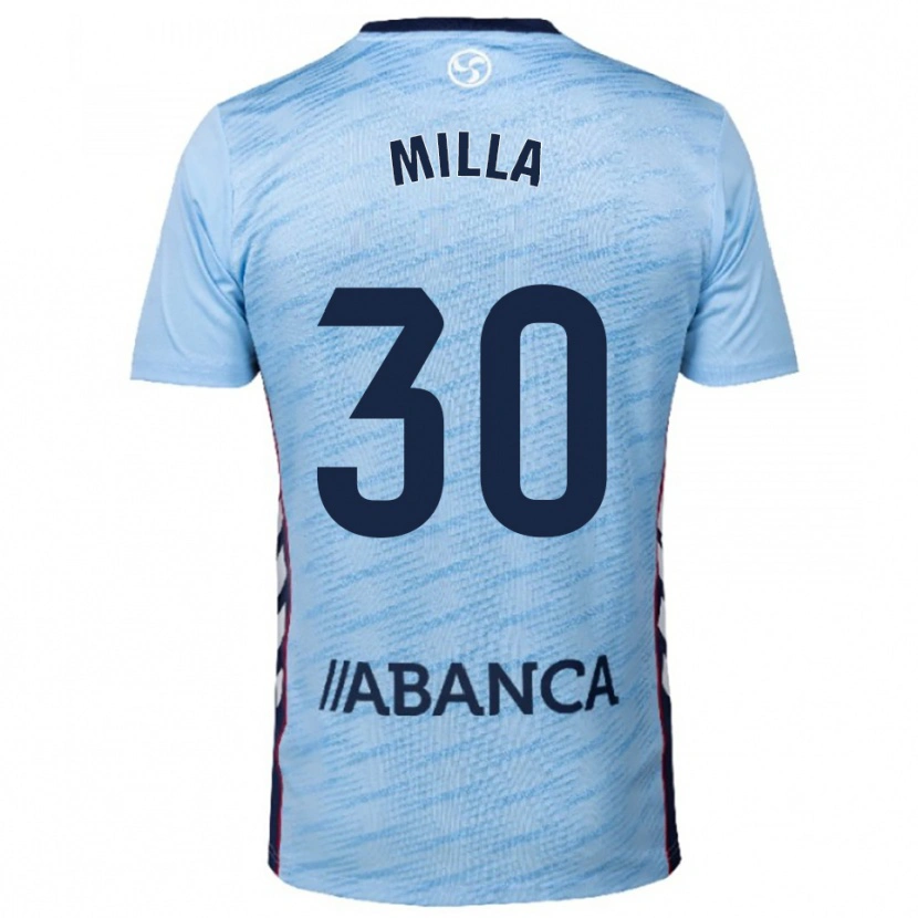 Danxen Hombre Camiseta Germain Milla #30 Celeste Rojo 1ª Equipación 2025/26 La Camisa
