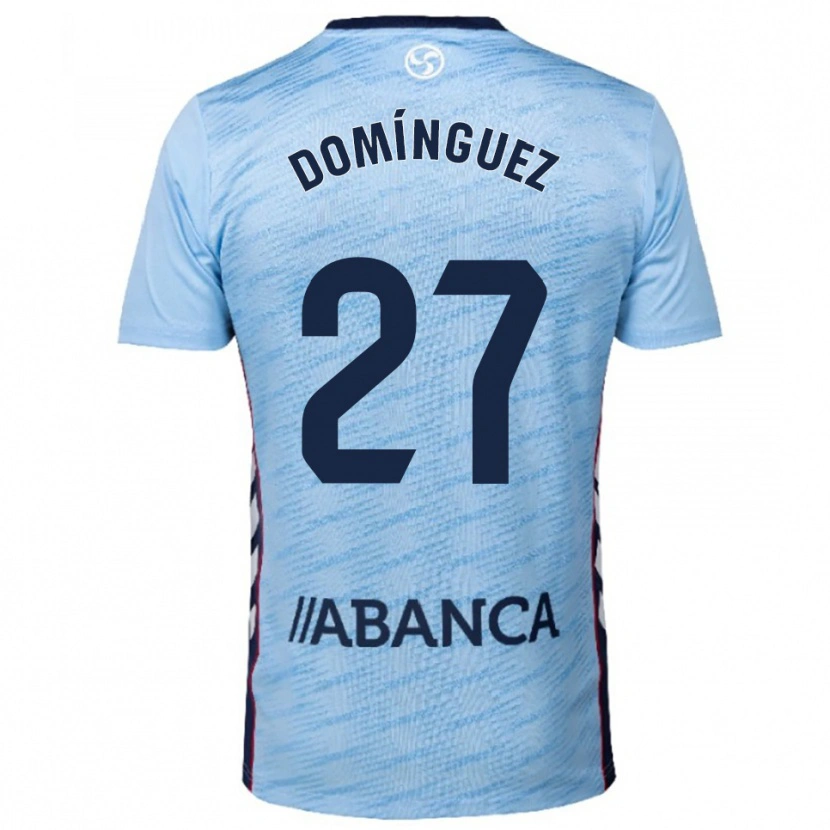 Danxen Hombre Camiseta Emma Domínguez #27 Celeste Rojo 1ª Equipación 2025/26 La Camisa