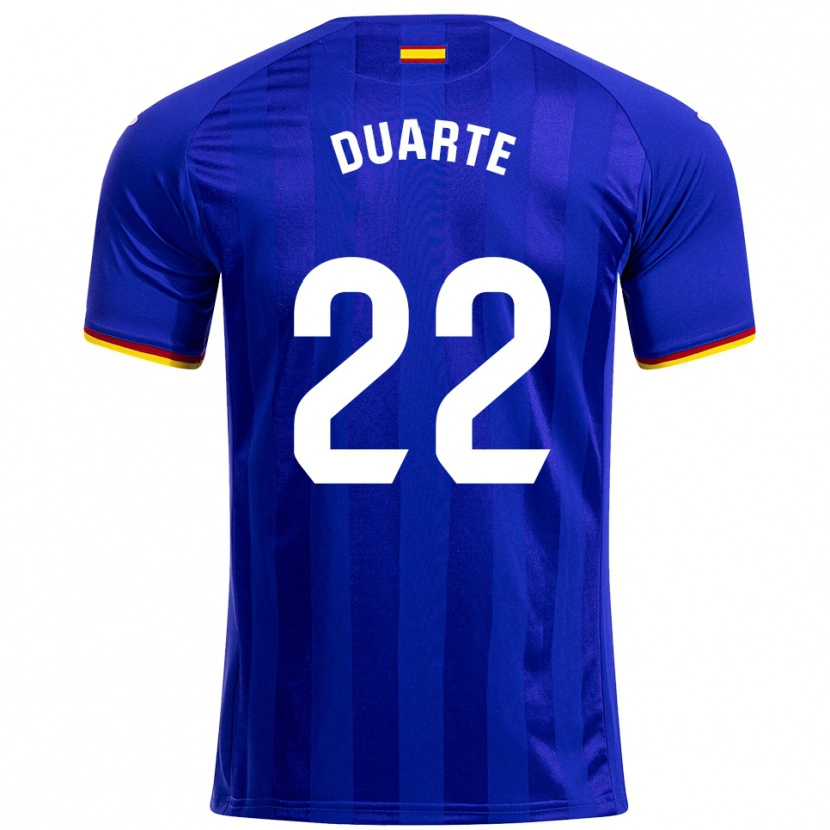 Danxen Hombre Camiseta Domingos Duarte #22 Azul Rojo Amarillo 1ª Equipación 2025/26 La Camisa
