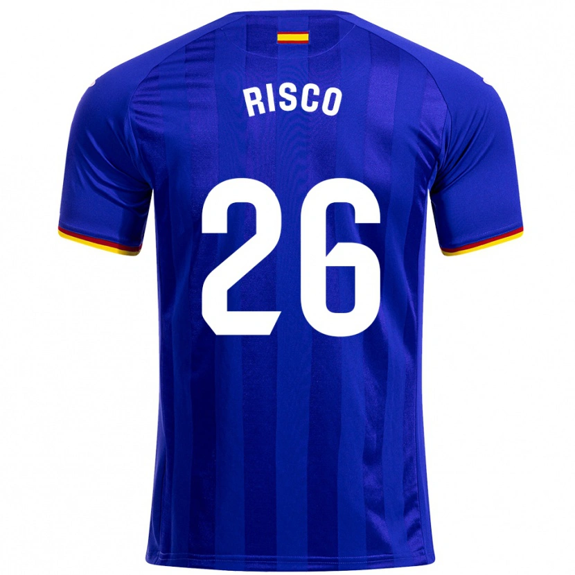 Danxen Hombre Camiseta Alberto Risco #26 Azul Rojo Amarillo 1ª Equipación 2025/26 La Camisa