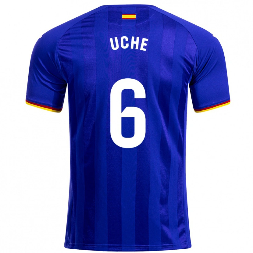 Danxen Hombre Camiseta Christantus Uche #6 Azul Rojo Amarillo 1ª Equipación 2025/26 La Camisa