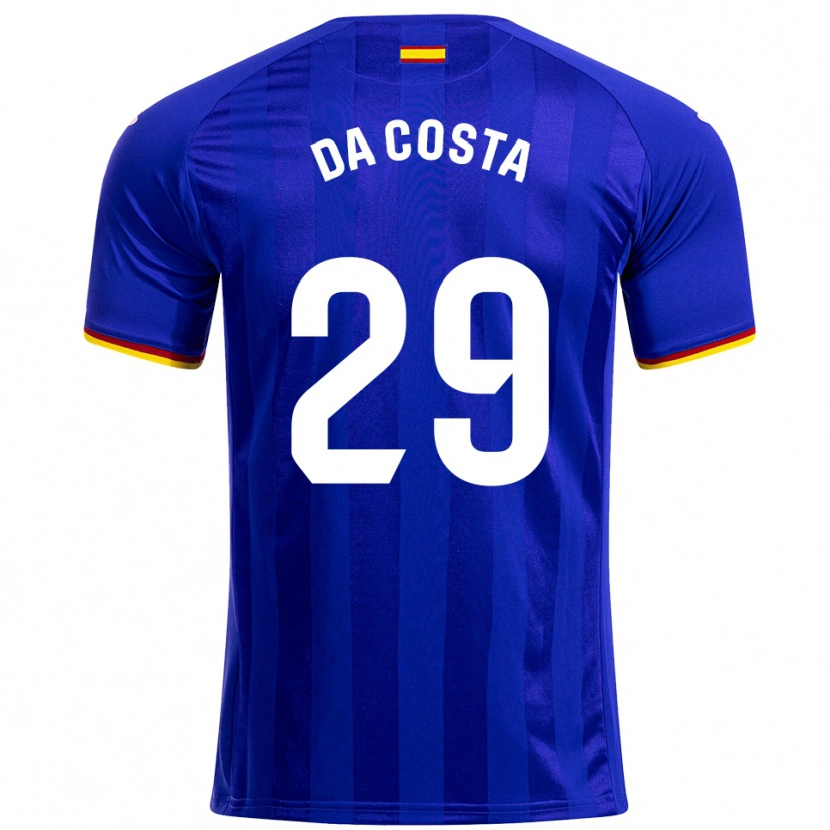 Danxen Hombre Camiseta Coba Da Costa #29 Azul Rojo Amarillo 1ª Equipación 2025/26 La Camisa
