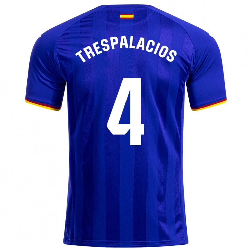 Danxen Hombre Camiseta Adrián Trespalacios #4 Azul Rojo Amarillo 1ª Equipación 2025/26 La Camisa