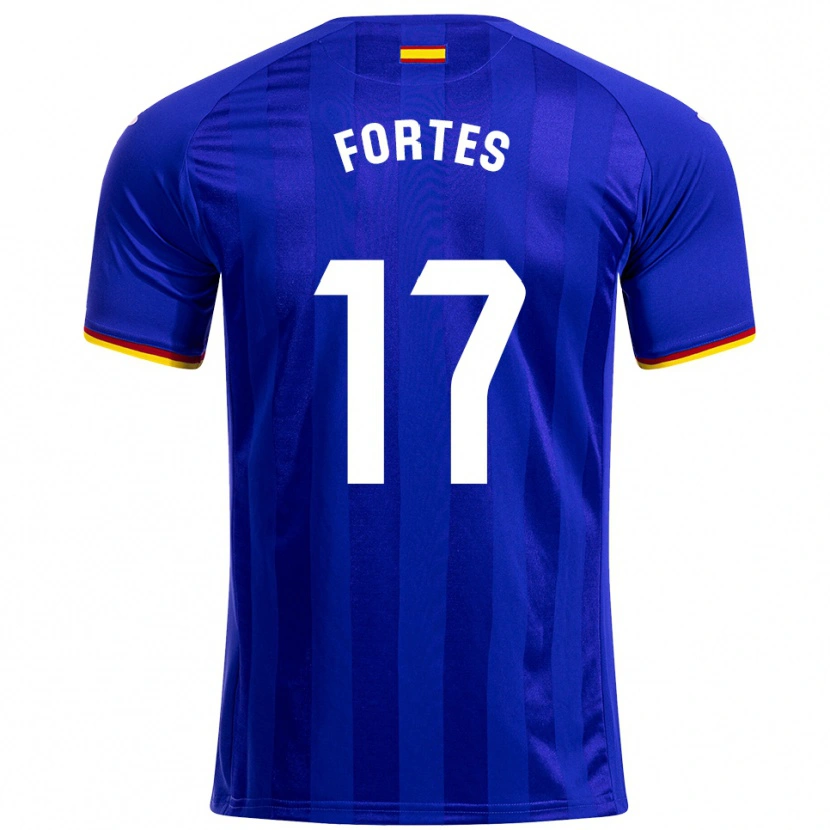 Danxen Hombre Camiseta Joel Fortes #17 Azul Rojo Amarillo 1ª Equipación 2025/26 La Camisa