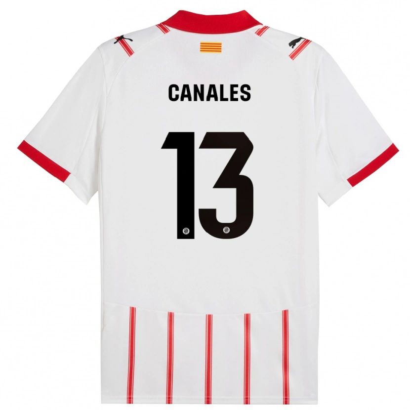 Danxen Hombre Camiseta Juanvi Canales #13 Blanco Rojo 1ª Equipación 2025/26 La Camisa