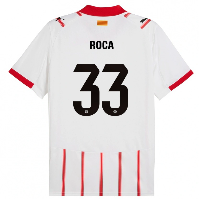 Danxen Hombre Camiseta Joel Roca #33 Blanco Rojo 1ª Equipación 2025/26 La Camisa
