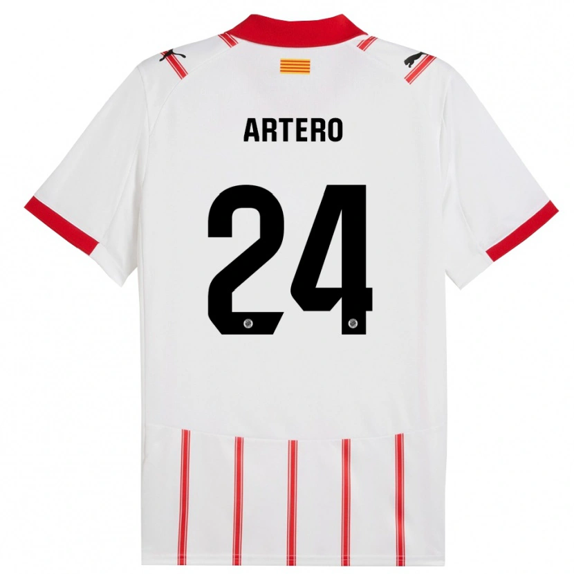 Danxen Hombre Camiseta Ricard Artero #24 Blanco Rojo 1ª Equipación 2025/26 La Camisa