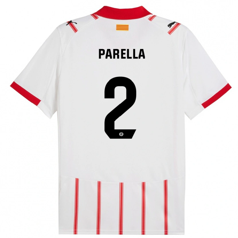 Danxen Hombre Camiseta Virginia Parella #2 Blanco Rojo 1ª Equipación 2025/26 La Camisa