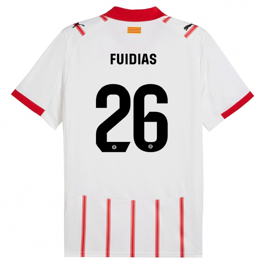 Danxen Hombre Camiseta Toni Fuidias #26 Blanco Rojo 1ª Equipación 2025/26 La Camisa